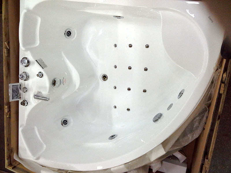 Ванна акриловая Gemy 150x150 G9041 K со смесителем, белая, размер 150x150, цвет белый - фото 2