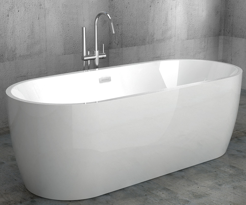Акриловая ванна Abber AB9219 176x80, размер 176x80, цвет белый - фото 1