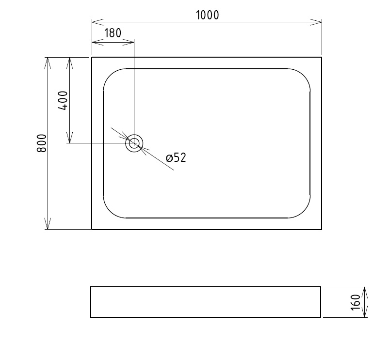 Душевой поддон Gemy ST15T 100x80, размер 100x80, цвет белый - фото 2