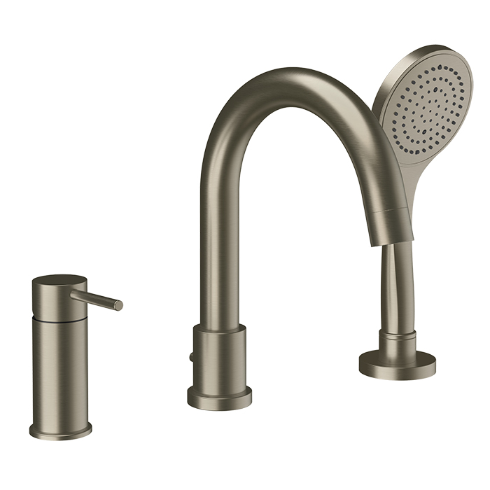 Смеситель на борт ванны Gessi Emporio Via Tortona 18637#149 цвет: Finox Brushed Nickel