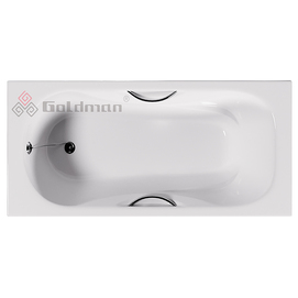 Ванна чугунная Goldman Donni 180x80 с ножками и ручками