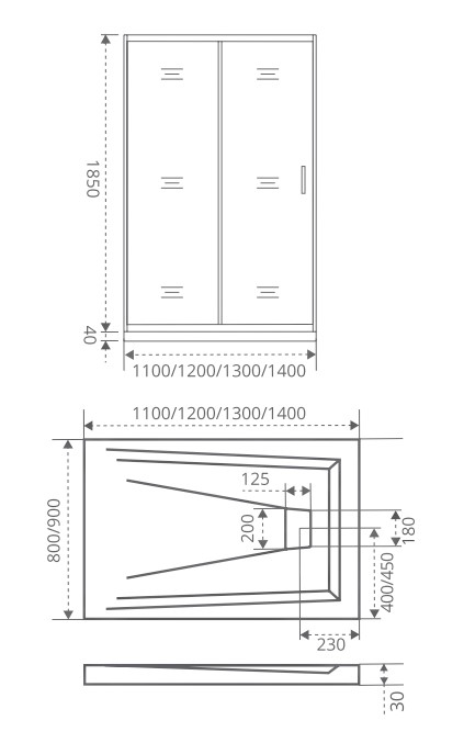 Душевая дверь Good Door Infinity WTW-130-C-CH, цвет хром - фото 2