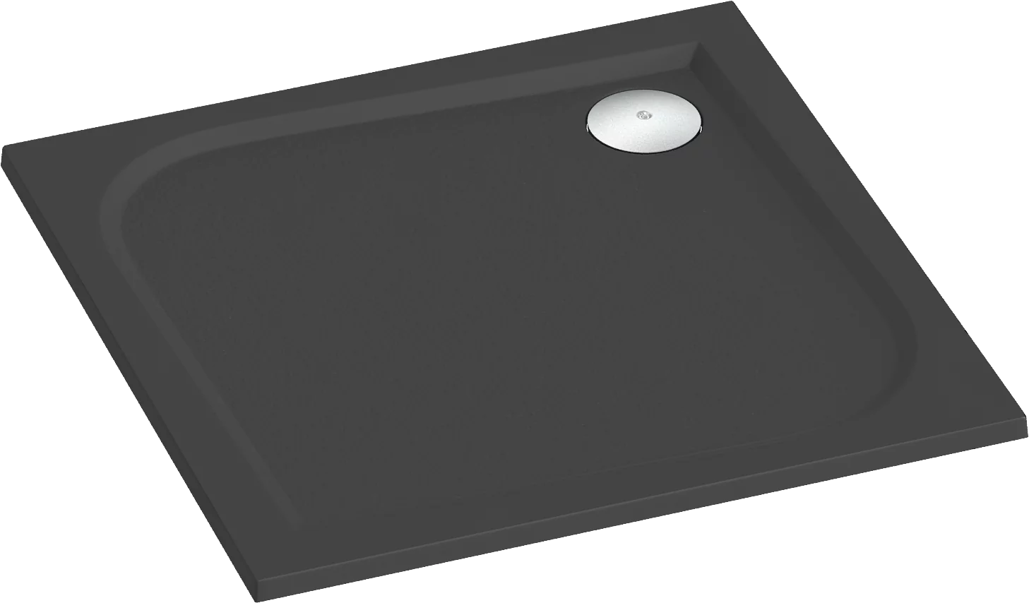 Душевой поддон из искусственного камня Good Door Квадро 100x100 черный ЛП00030, размер 100х100 - фото 3