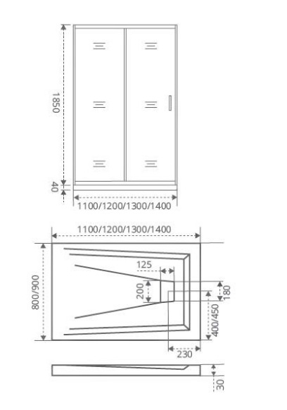 Боковая стенка Good Door Latte SP -90-G-WE стекло матовое, профиль матовый хром ЛА00026 - фото 2