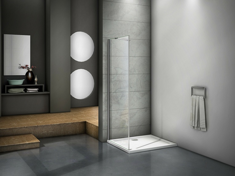 Боковая стенка Good Door Mokka SP-90-C-WE стекло прозрачное профиль хром 10640₽