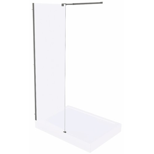 Душевая перегородка Good Door Walk In 110 см SP-110-C-GM стекло прозрачное профиль оружейная сталь 13192₽