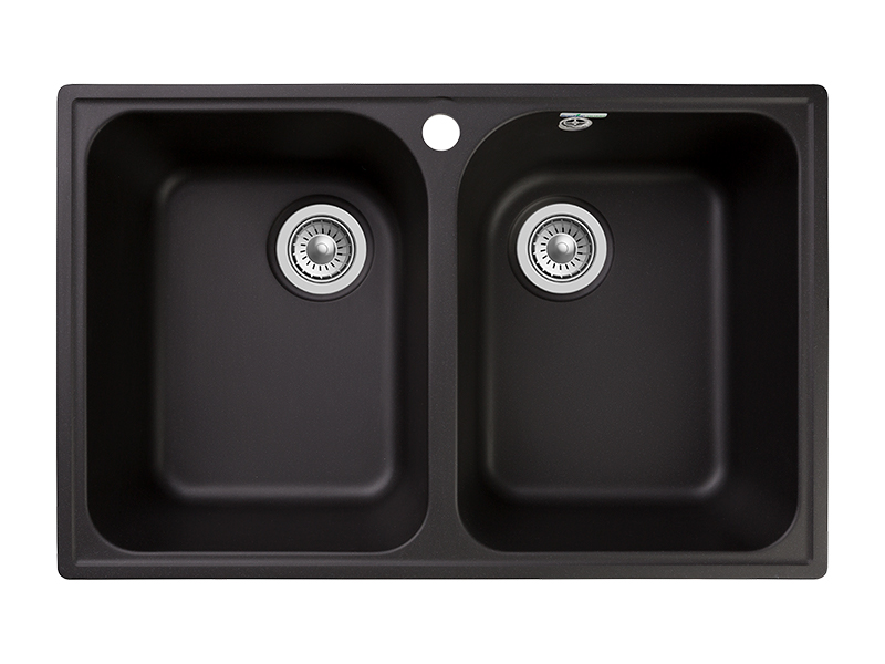 Кухонная мойка Granfest Quarz 74 см GF-Z15 черная, цвет черный 15 черный - фото 2