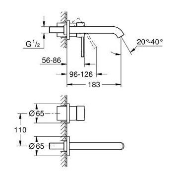 Смеситель для раковины Grohe Essence 19408001, цвет хром - фото 2