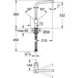 Смеситель для кухни Grohe 31375000, цвет хром - фото 2