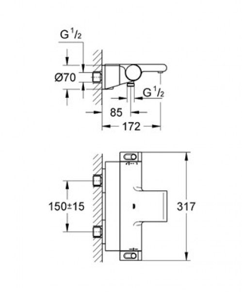 Смеситель для ванны или для душа Grohe 34464001, цвет хром - фото 5