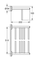 Полка для полотенец grohe baucosmopolitan 510 мм хром 40462001