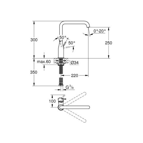 Смеситель для кухни Grohe Essence 30269DC0 матовый хром - фото 3