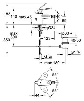 Смеситель для биде Grohe Europlus 33241002, цвет хром - фото 5