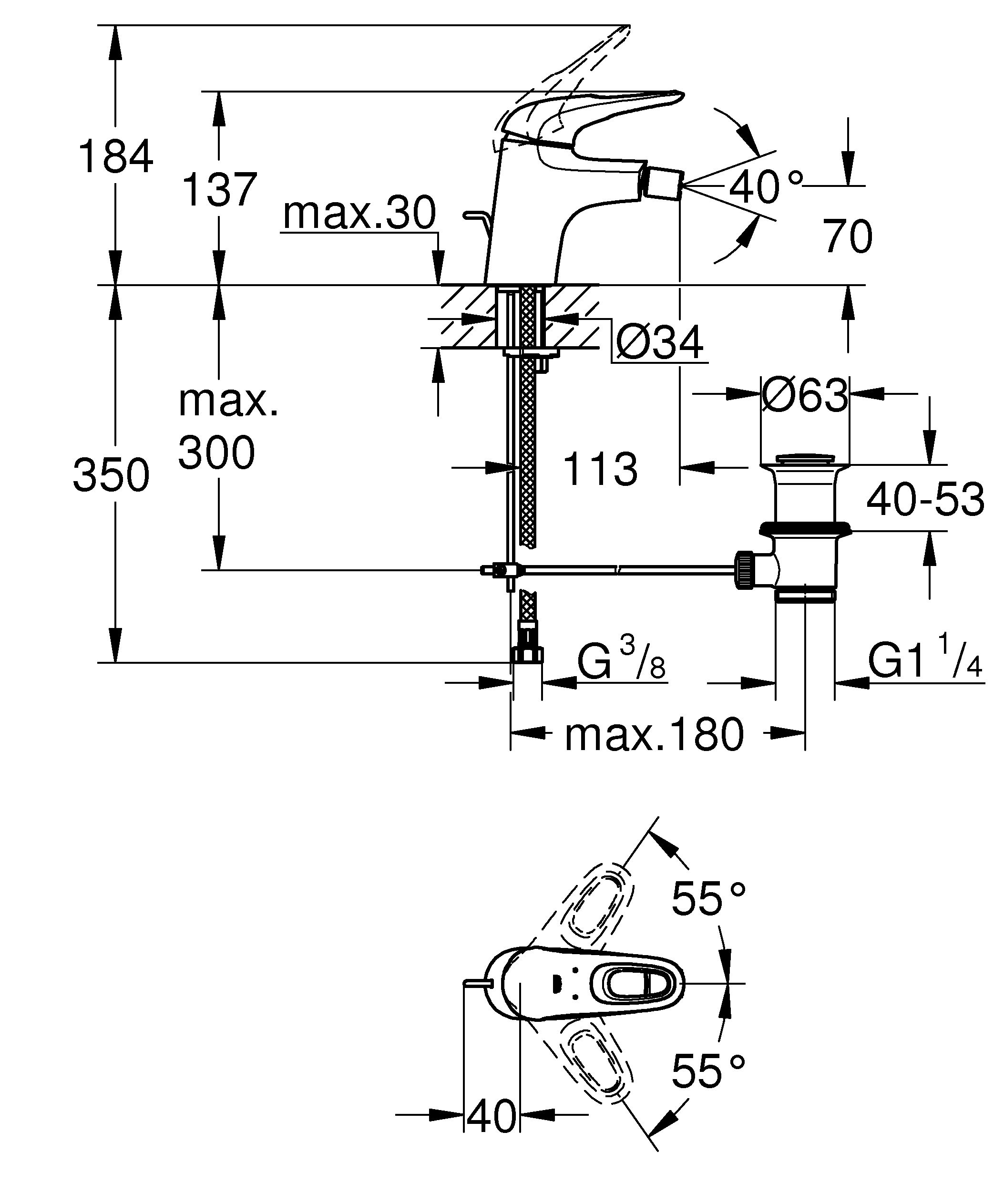 Смеситель для биде Grohe Eurostyle 33565LS3, цвет белый - фото 2