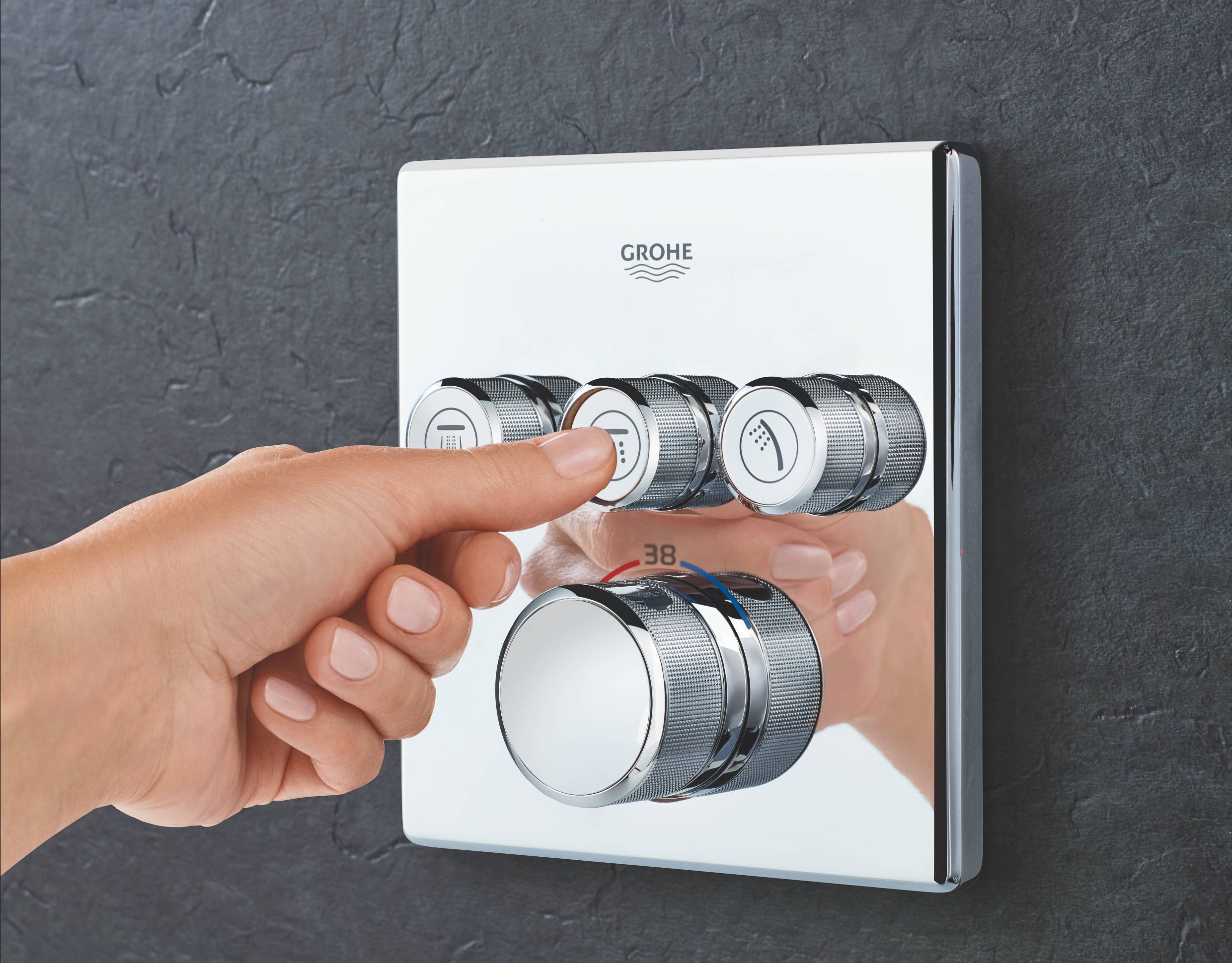 Смеситель для ванны и душа Grohe Grohtherm SmartControl 29126000, цвет хром - фото 4