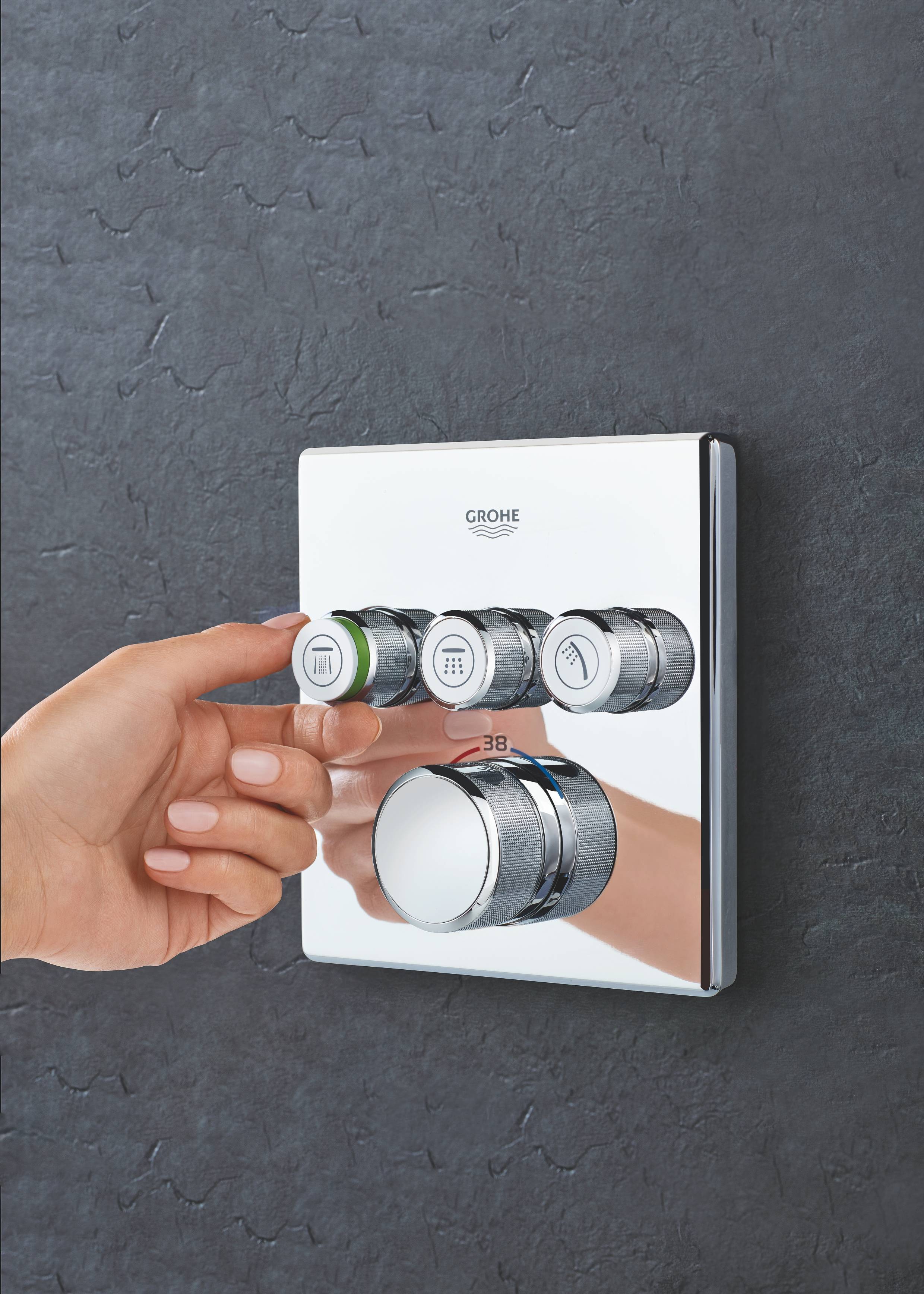 Смеситель для ванны и душа Grohe Grohtherm SmartControl 29126000, цвет хром - фото 5