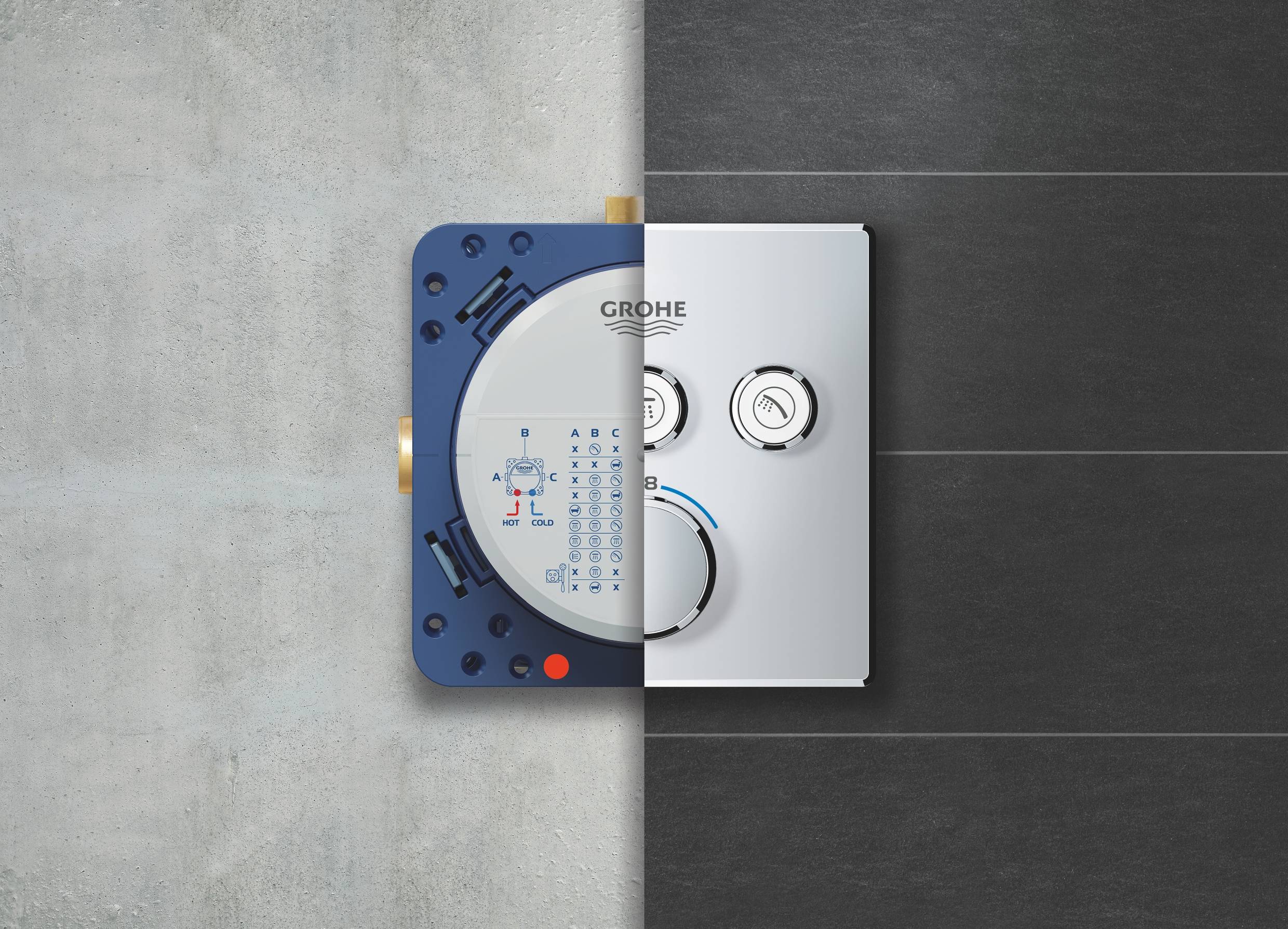 Смеситель для ванны и душа Grohe Grohtherm SmartControl 29126000, цвет хром - фото 7