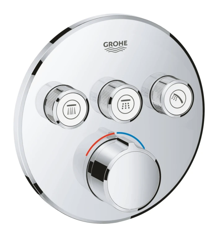 Встраиваемый смеситель для душа Grohe Grohtherm SmartControl 29146000 хром, с термостатом, без скрытой части