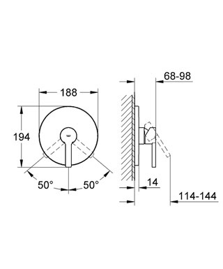 Смеситель для душа Grohe Lineare 19296000, цвет хром - фото 2