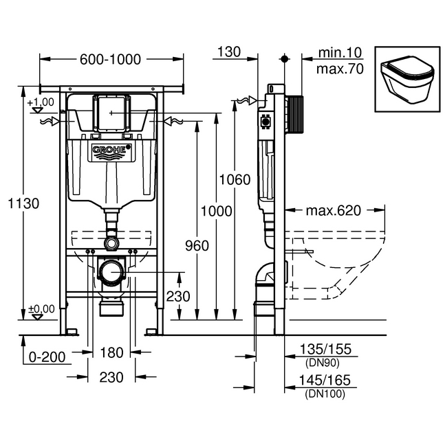 Инсталляция Grohe Rapid SL 38536001 - фото 2