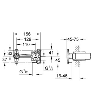 Скрытая часть Grohe Rapido 23200000, цвет хром - фото 2