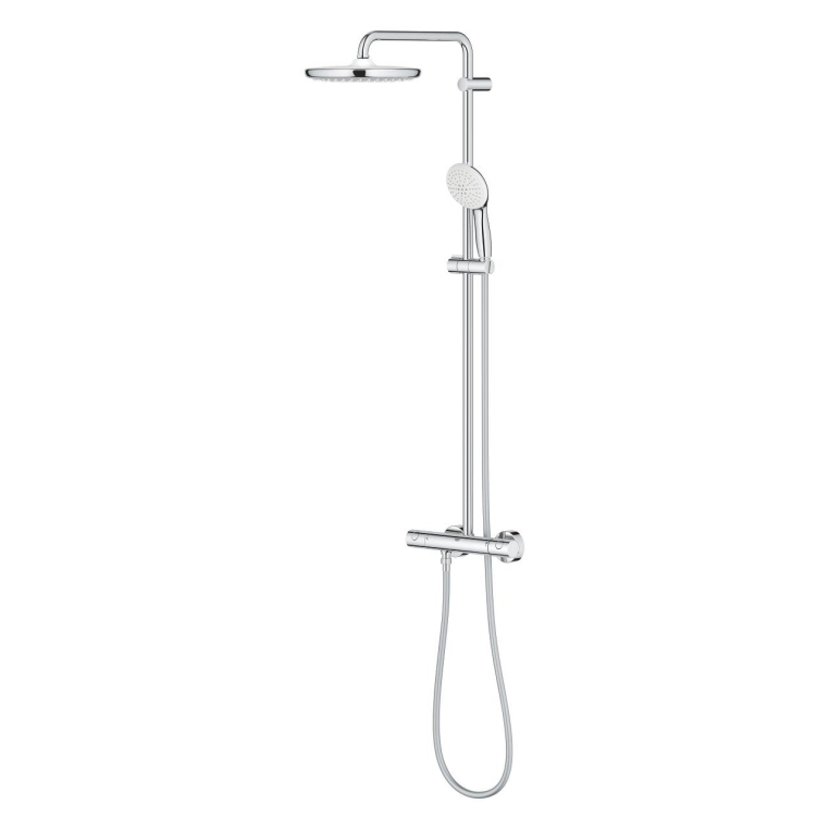 Душевая стойка Grohe Tempesta 26670001 хром, со смесителем и термостатом - фото 4