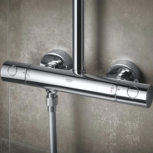 Душевая стойка Grohe Tempesta Cosmopolitan 26689000 хром, со смесителем и термостатом - фото 2