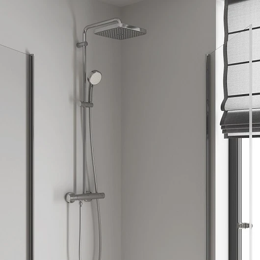 Душевая стойка Grohe Tempesta Cosmopolitan 26689000 хром, со смесителем и термостатом - фото 5