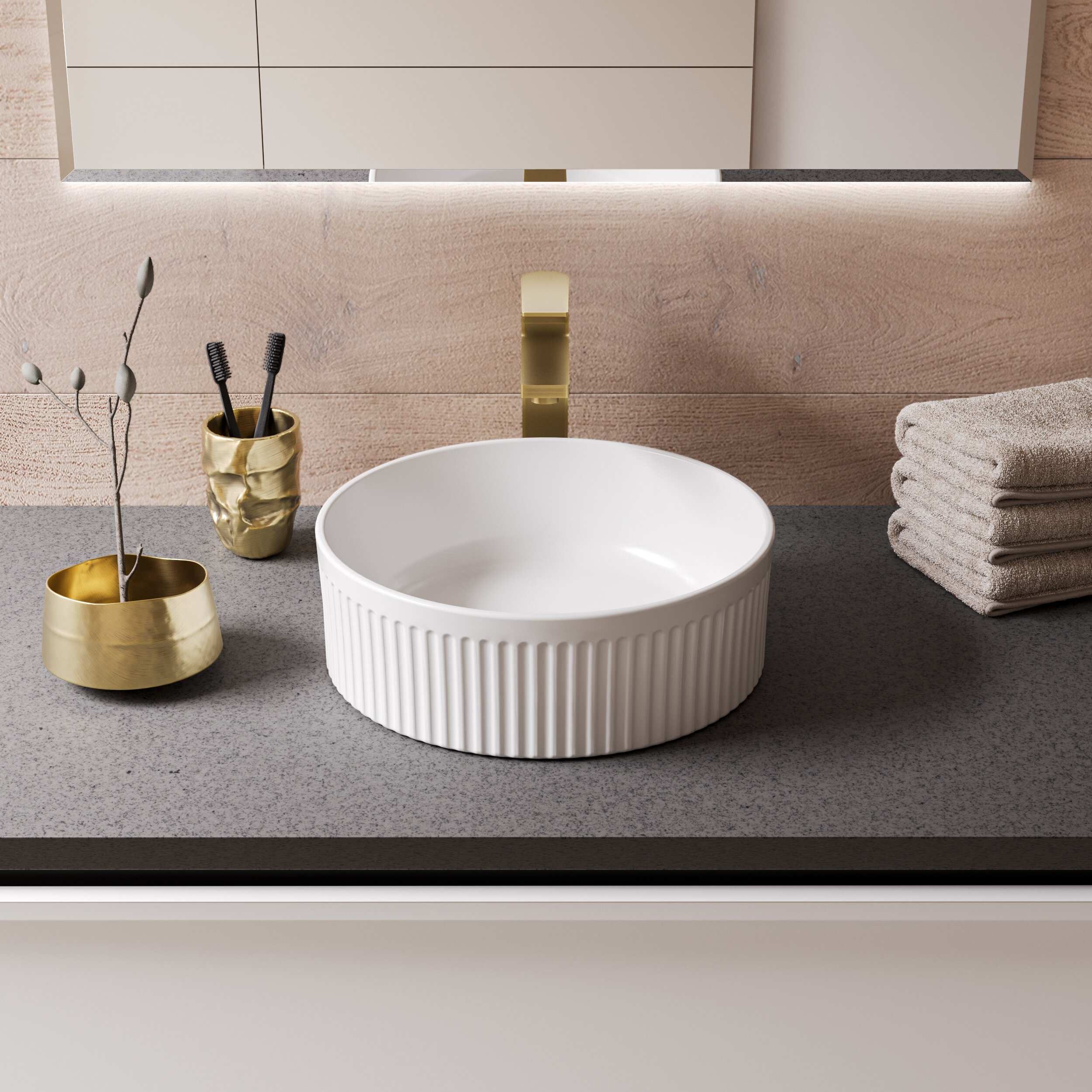 Раковина накладная Grossman 40 см GR-3060 белая 3300₽