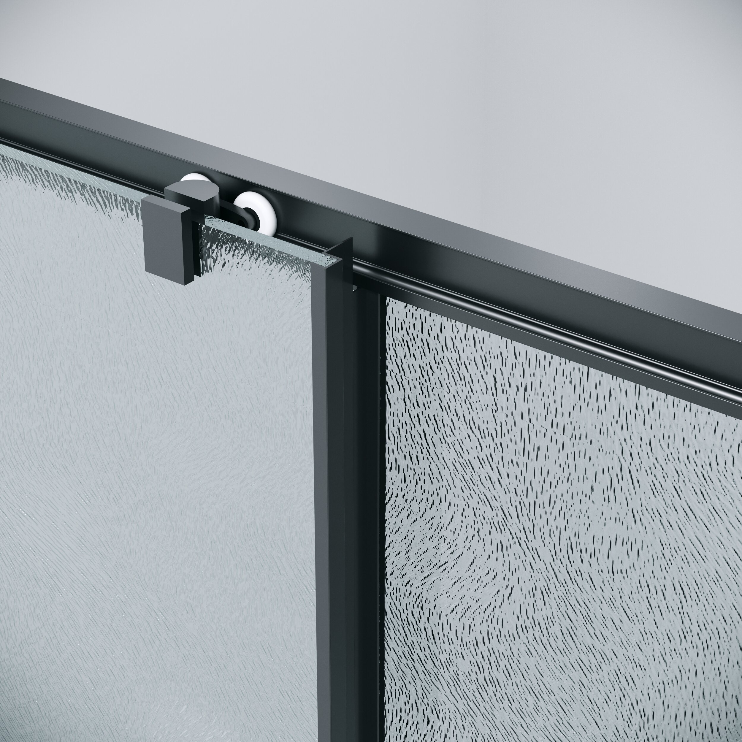 Душевая дверь Grossman Cosmo 110x195 100.K33.02.110.21.02 стекло шиншилла, профиль черный матовый