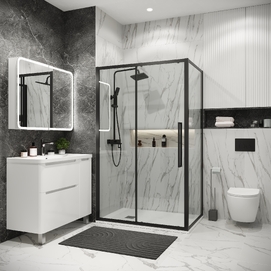 Душевой уголок Grossman Cosmo 120x100 120.K33.02.1210.21.00 стекло прозрачное, профиль черный матовый