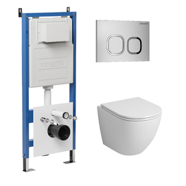 Комплект Унитаз подвесной с инсталляцией Grossman Cosmo 97.4455SQ.02.110