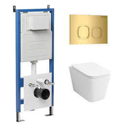 Комплект Унитаз подвесной с инсталляцией Grossman Cosmo 97.4479SQ.02.300