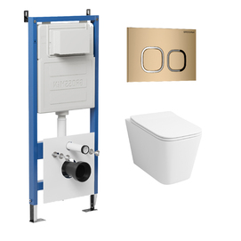 Комплект Унитаз подвесной с инсталляцией Grossman Cosmo 97.4479SQ.02.310