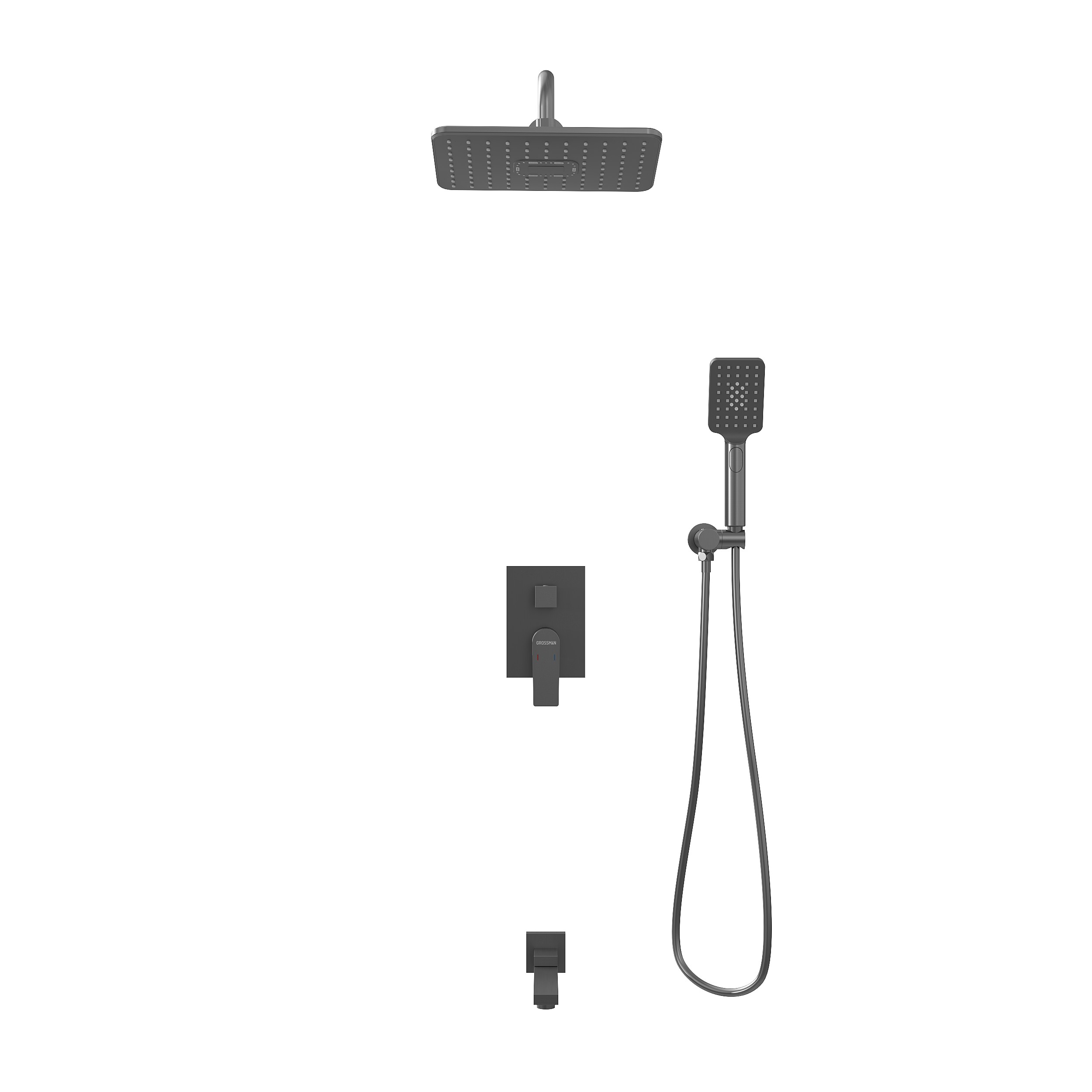 Встраиваемая душевая система Grossman Classic 501K3504420 графит сатиновый 17248₽