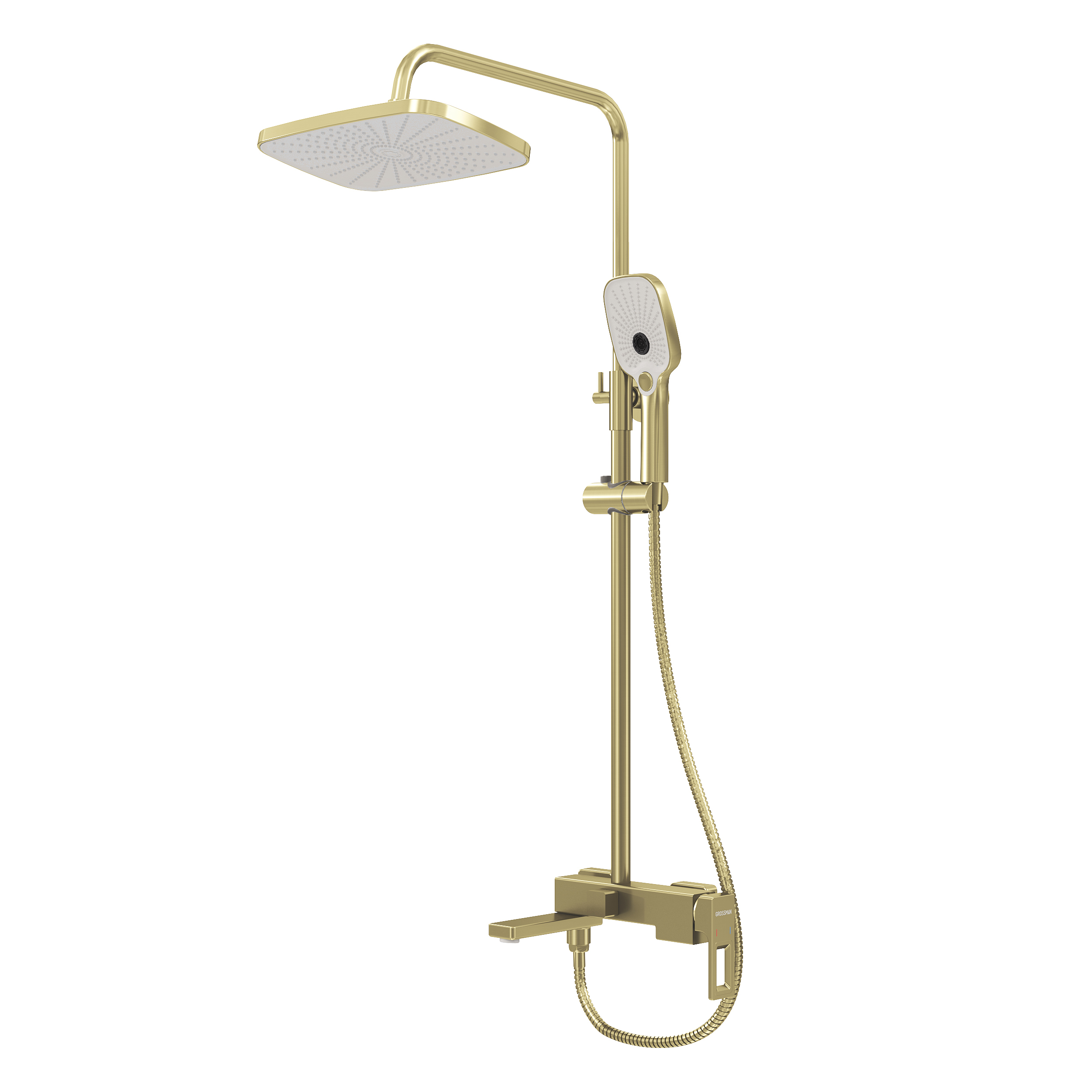 Душевая стойка Grossman Pragma 500K3503320 с изливом золото сатиновый 21560₽