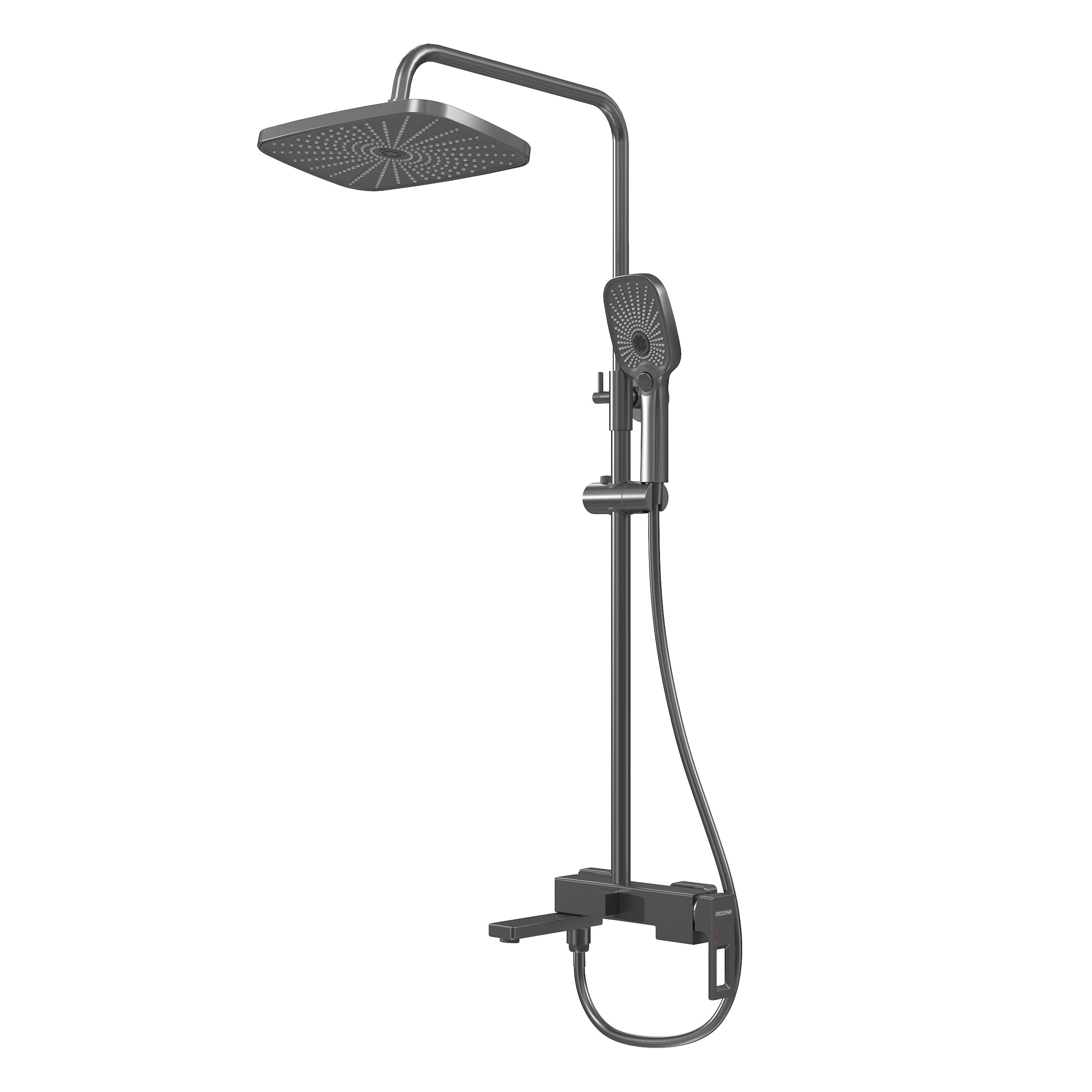 Душевая стойка Grossman Pragma 500K3503420 с изливом графит сатиновый 19796₽