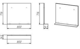 Фото Мебель для ванной Grossman Эдванс 80 подвесная, 2 ящика, цемент светлый