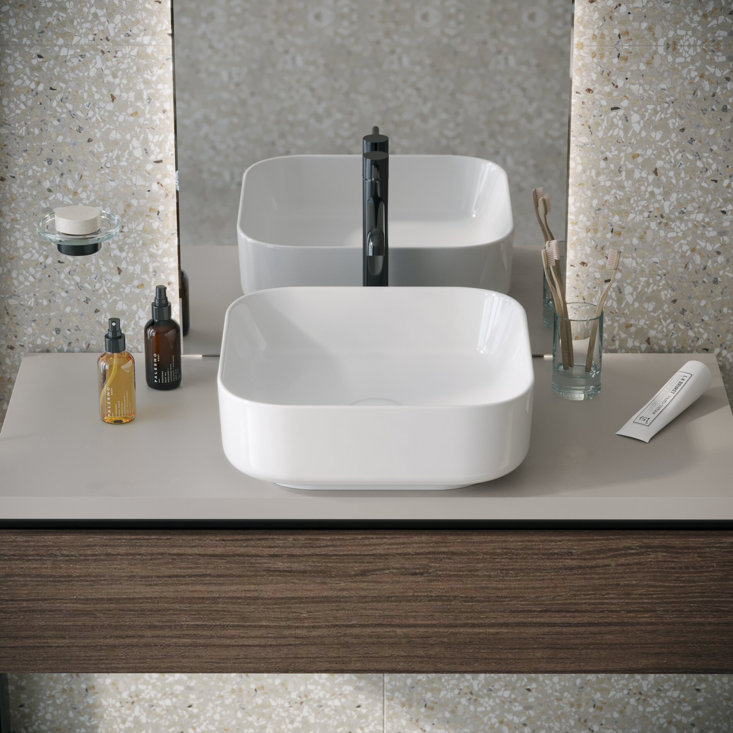 Раковина накладная Grossman Falcon 38 см GR-3055 белая 3200₽