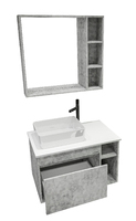 Мебель для ванной Grossman Фалькон 80 подвесная, 1 ящик, бетон