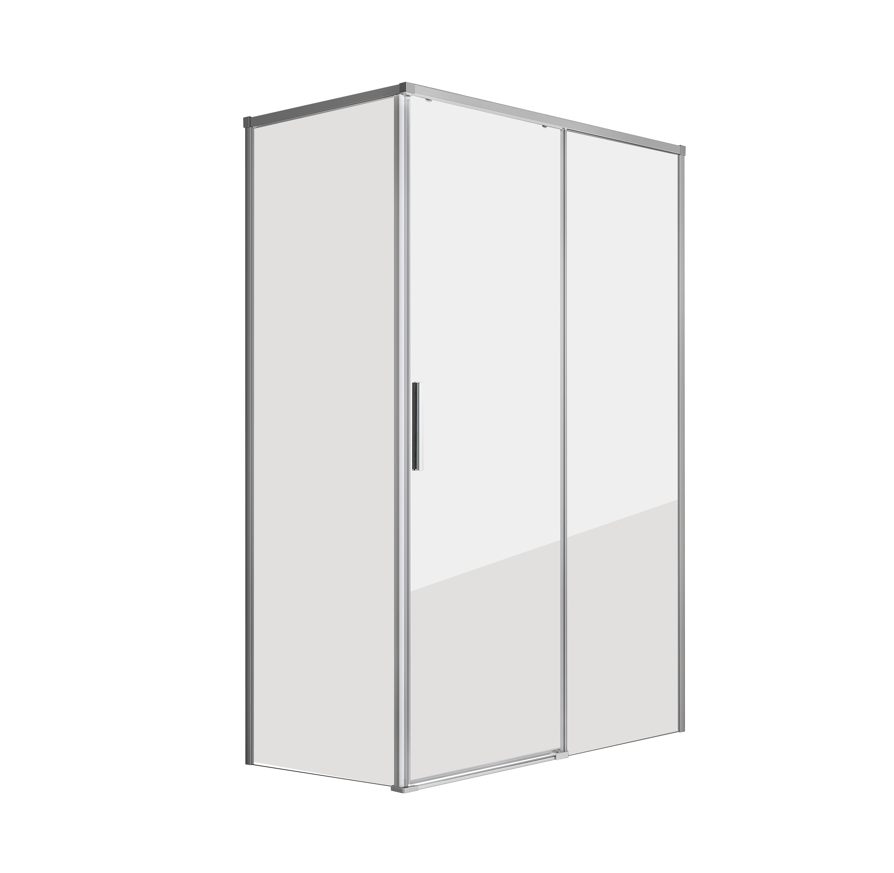 Боковая стенка Grossman Fly1 90х190 GR-P90Fl1 стекло прозрачное профиль хром 8600₽