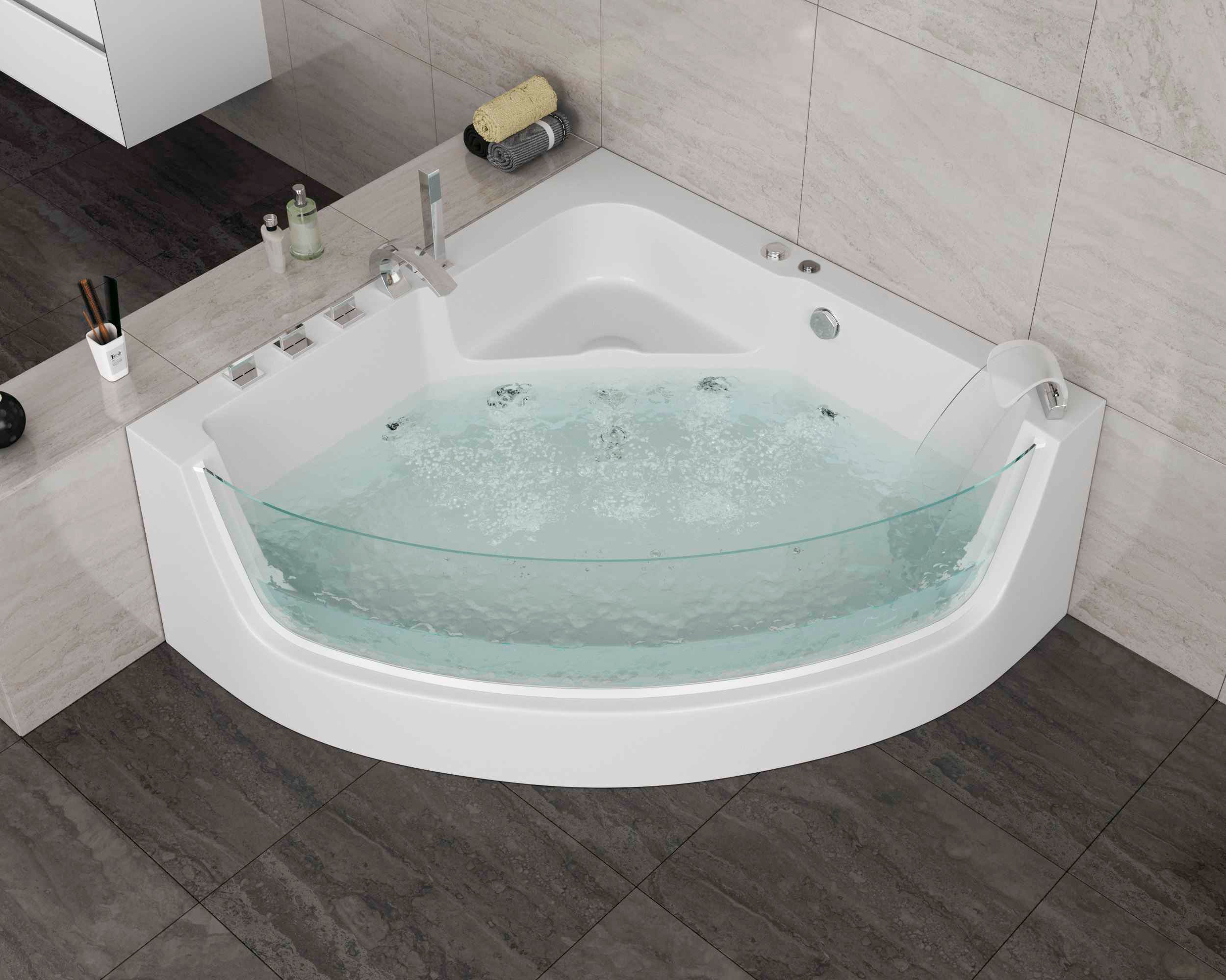 Гидромассажная ванна Grossman 150x150 GR-15000-1 с гидромассажем, размер 150х150, цвет белый - фото 3