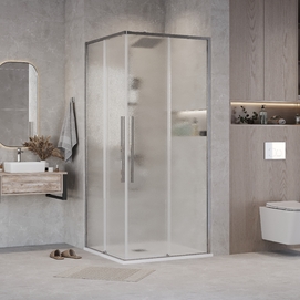 Душевой уголок Grossman Galaxy 80x70 300.K33.01.8070.10.02 без поддона, стекло шиншилла, профиль хром