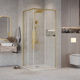 Душевой уголок Grossman Galaxy 80x70 300.K33.01.8070.32.00 без поддона, стекло прозрачное, профиль золото