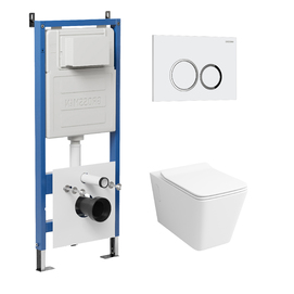 Комплект Унитаз подвесной с инсталляцией Grossman Galaxy 97.4414S.01.000