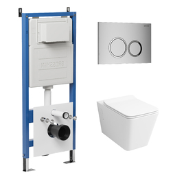 Комплект Унитаз подвесной с инсталляцией Grossman Galaxy 97.4414S.01.110