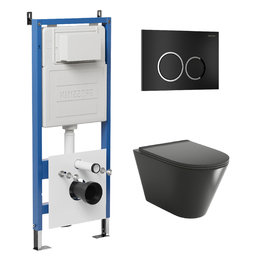 Комплект Унитаз подвесной с инсталляцией Grossman Galaxy 97.4477BMSQ.01.210