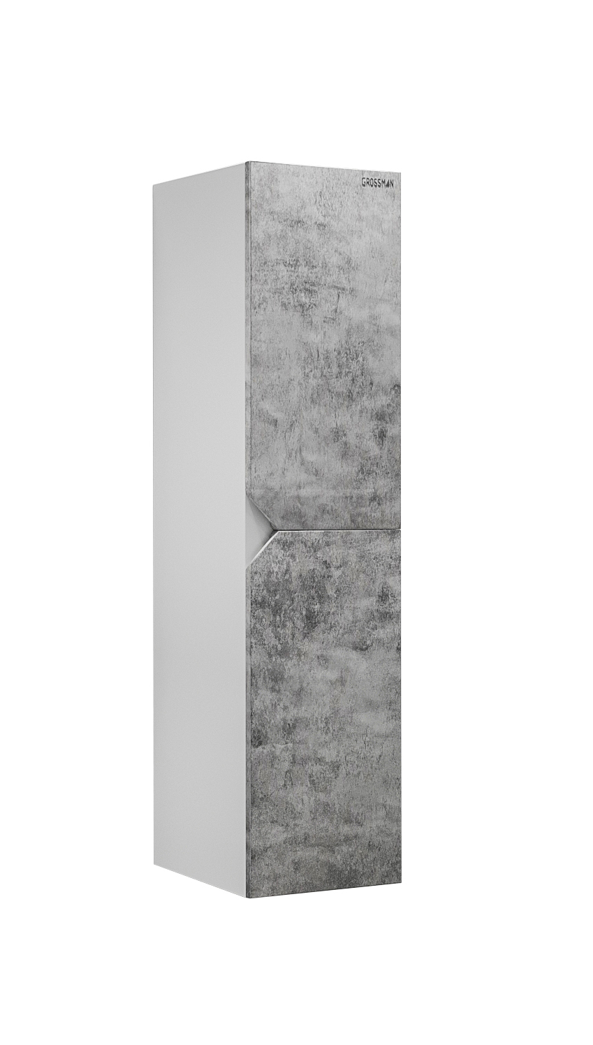 Пенал Grossman Инлайн 303505 универсальный, белый, бетон, цвет белая/бетон - фото 1