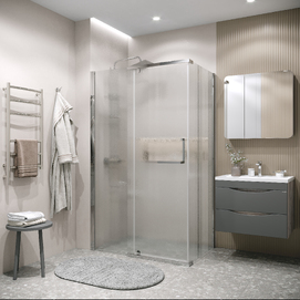 Душевой уголок Grossman Pragma 100x100 120.K33.03.1010.10.02 стекло шиншилла, профиль хром