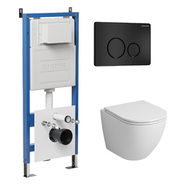 Комплект Унитаз подвесной с инсталляцией Grossman Style 97.4455SQ.05.21M